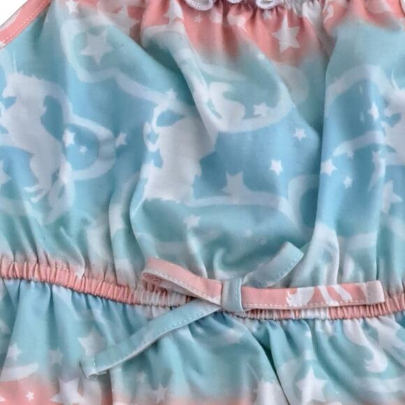 2 For $5 Sale Girl's Pink Violet Pastel Unicorn Sundress Size 6/6X - Picture 4 of 12